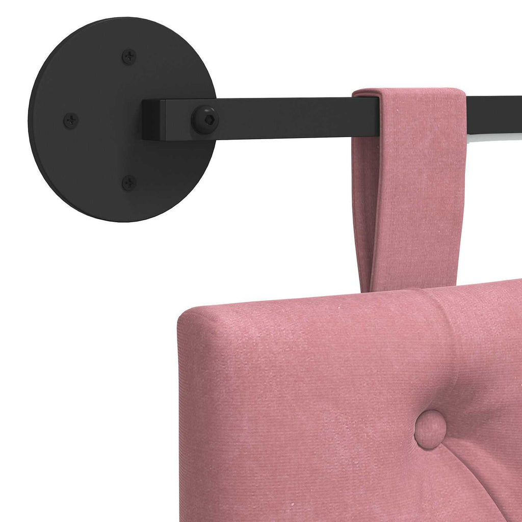 Cabecero colgante Con luz LED Rosa Terciopelo