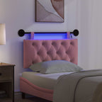 Cabecero colgante Con luz LED Rosa Terciopelo