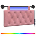 Cabecero colgante Con luz LED Rosa Terciopelo