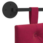 Cabecero colgante Con luz LED Rojo vino Terciopelo
