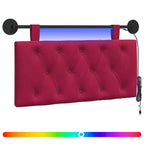 Cabecero colgante Con luz LED Rojo vino Terciopelo