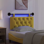 Cabecero colgante Con luz LED Amarillo Terciopelo