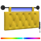 Cabecero colgante Con luz LED Amarillo Terciopelo
