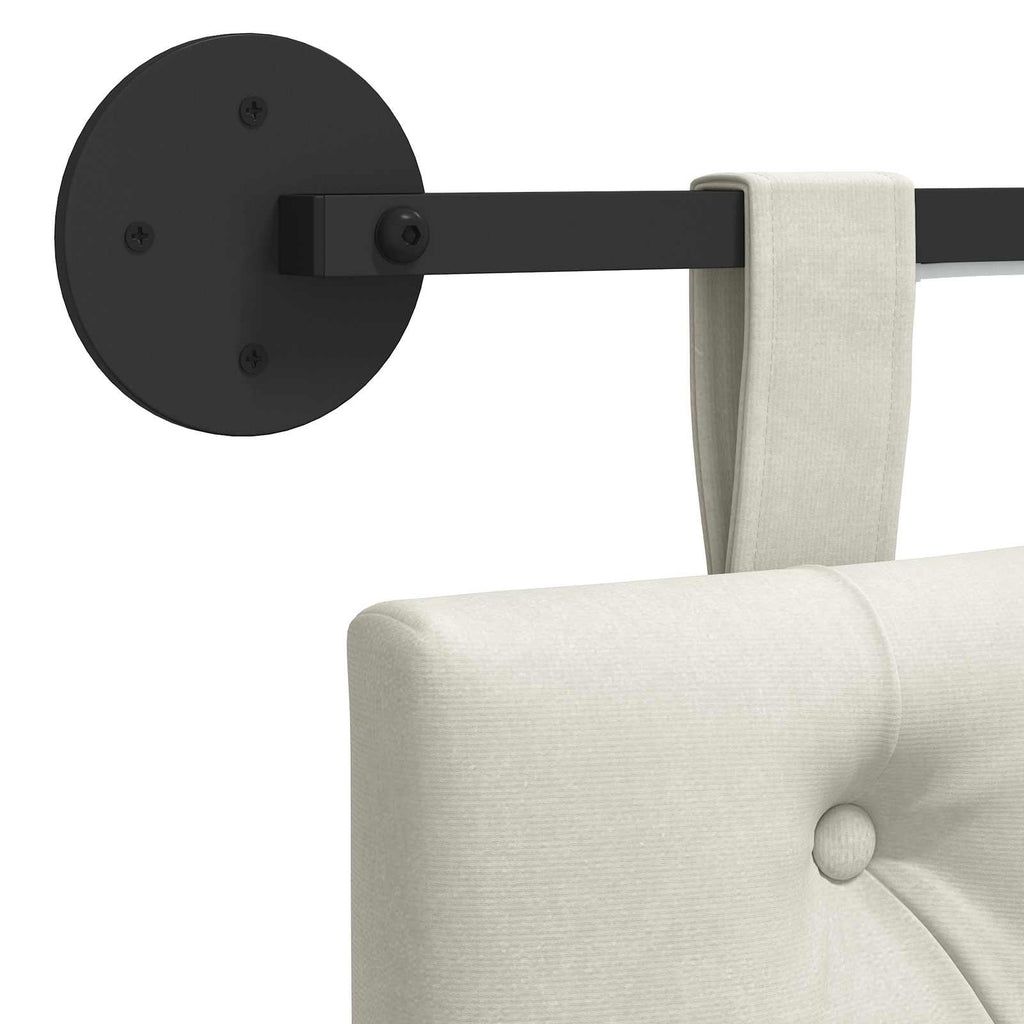 Cabecero colgante Con luz LED Crema Terciopelo