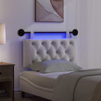 Cabecero colgante Con luz LED Crema Terciopelo
