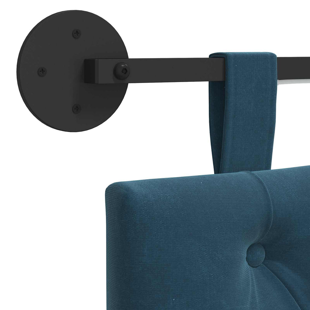 Cabecero colgante Con luz LED Azul Terciopelo
