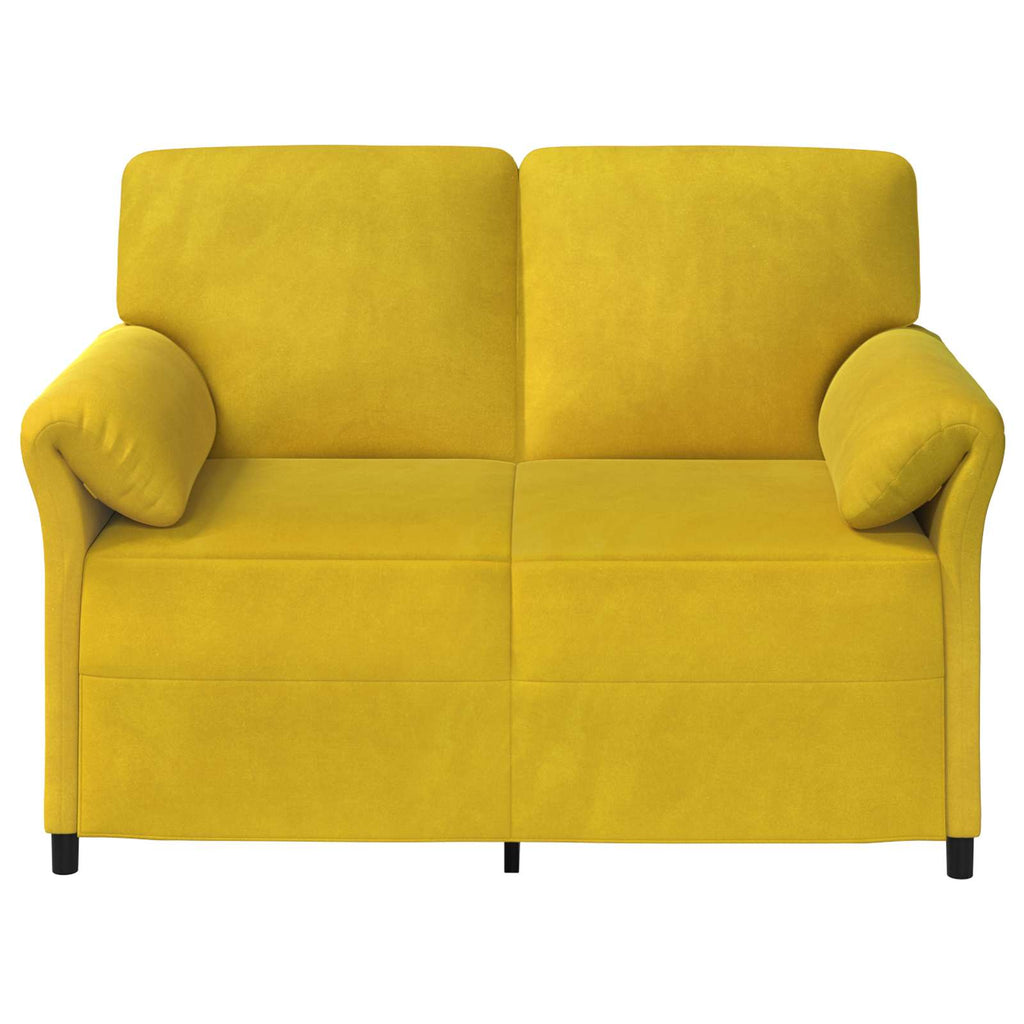 Sofá de 2 Plazas Amarillo 138 x 83 x 95 cm Terciopelo