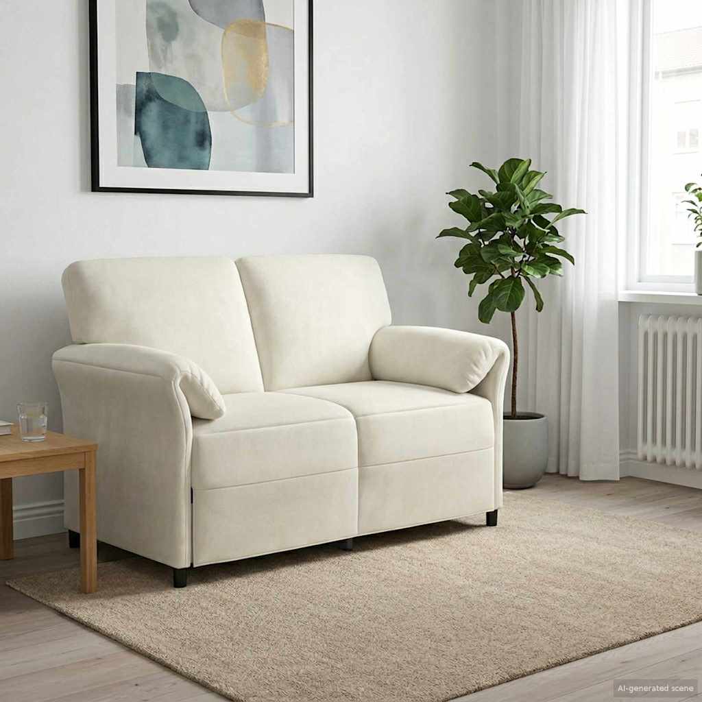 Sofá de 2 Plazas Amarillo 138 x 83 x 95 cm Terciopelo