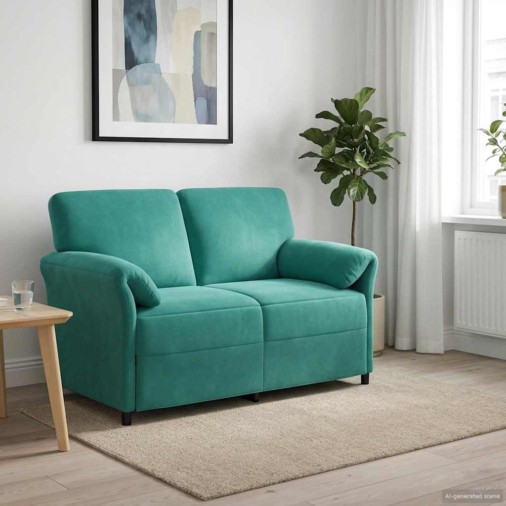 Sofá de 2 Plazas Amarillo 138 x 83 x 95 cm Terciopelo