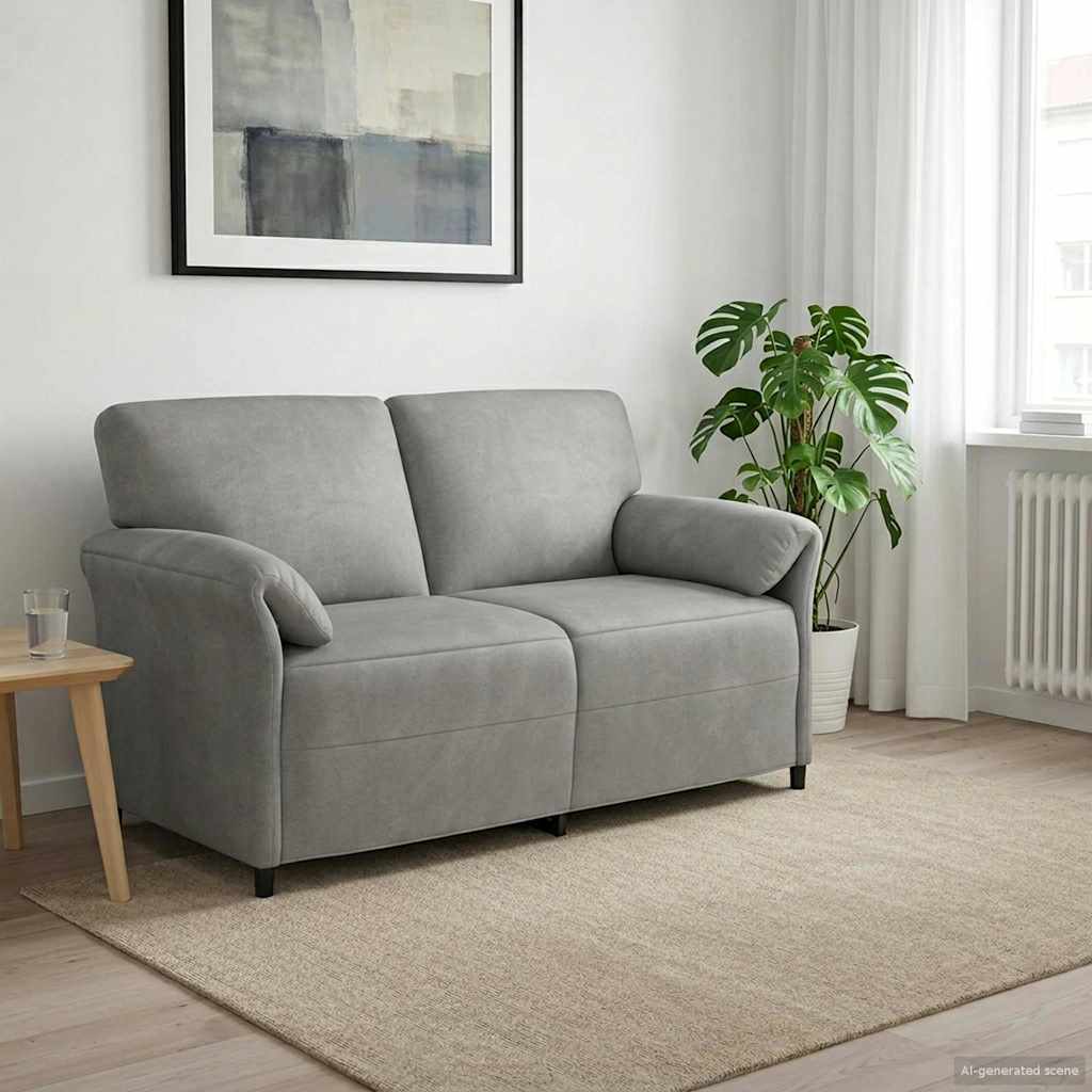 Sofá de 2 Plazas Amarillo 138 x 83 x 95 cm Terciopelo