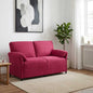 2-Seater Sofa Yellow 138 x 83 x 95 cm Velvet
