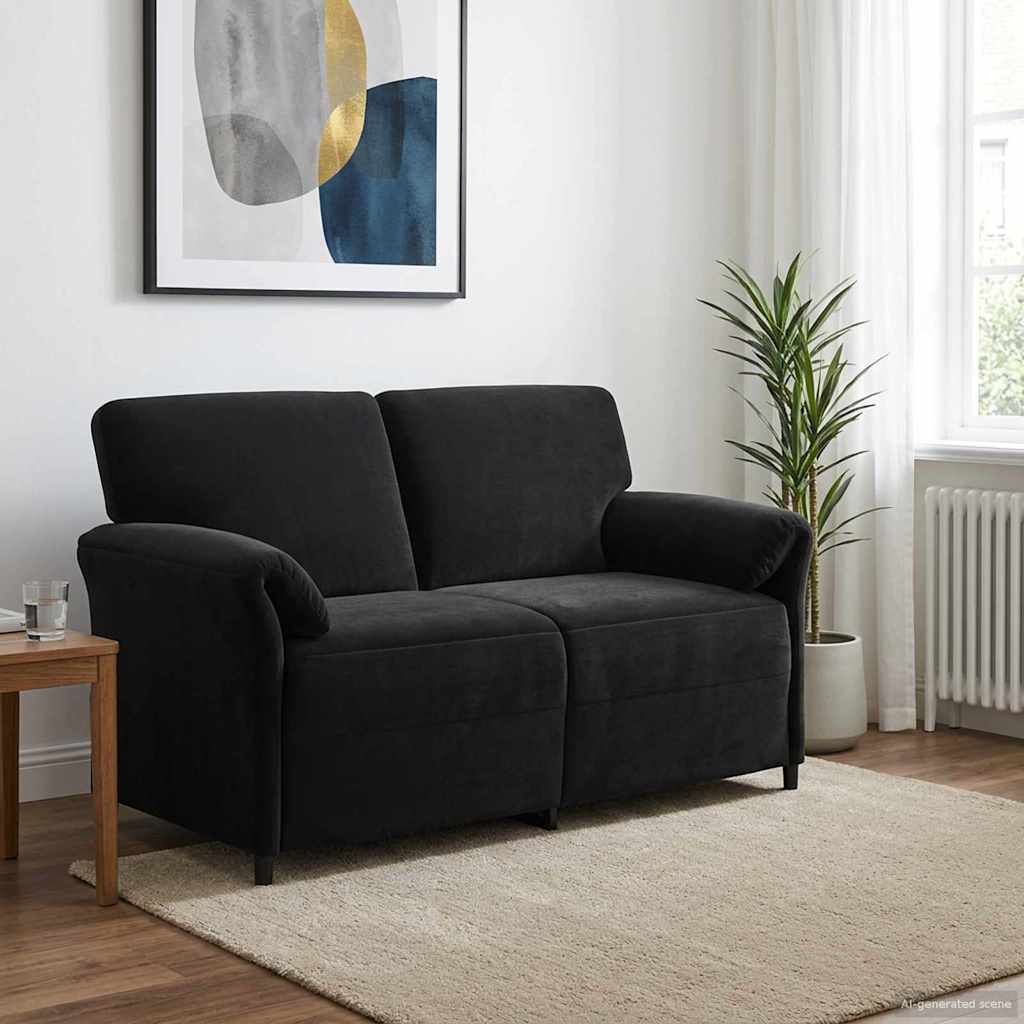 Sofá de 2 Plazas Amarillo 138 x 83 x 95 cm Terciopelo