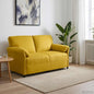 2-Seater Sofa Yellow 138 x 83 x 95 cm Velvet