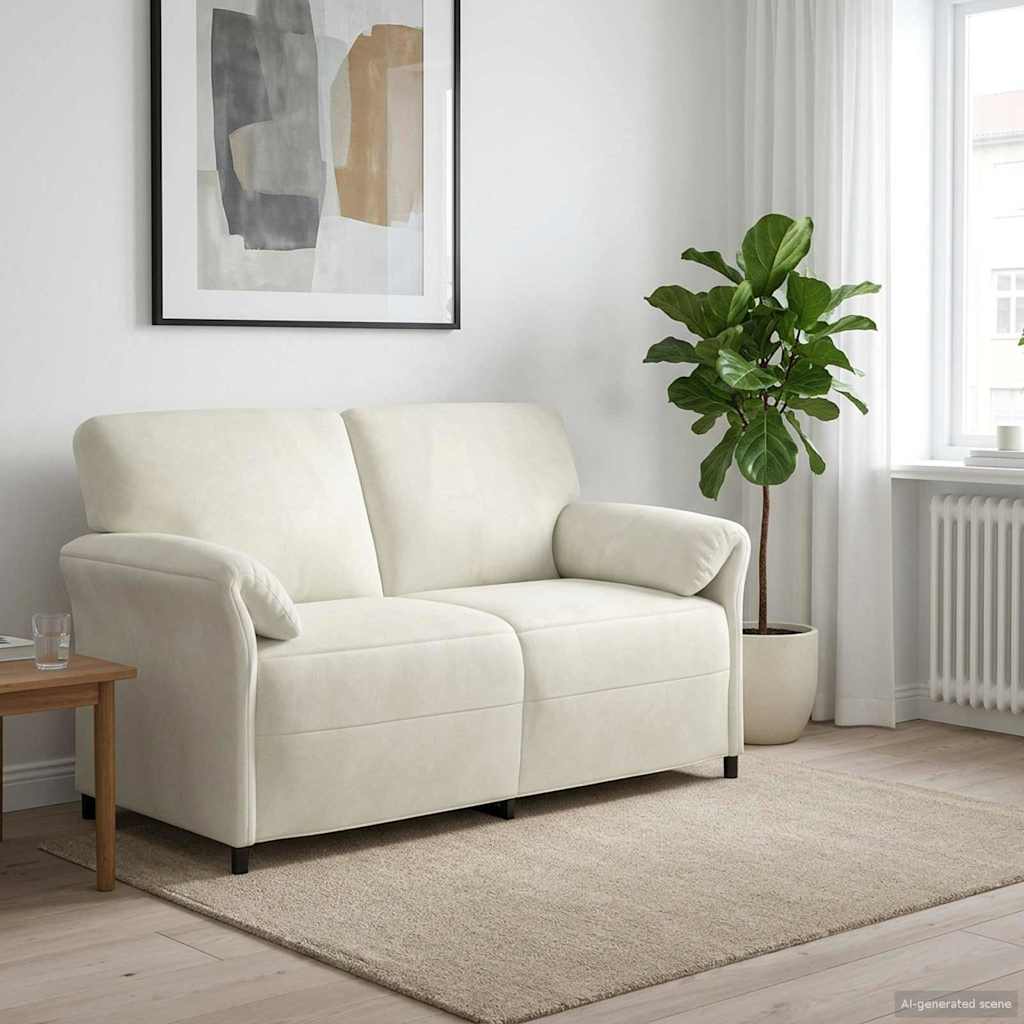 Sofá de 2 Plazas Amarillo 138 x 83 x 95 cm Terciopelo