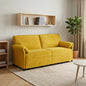 2-Seater Sofa Yellow 138 x 83 x 95 cm Velvet