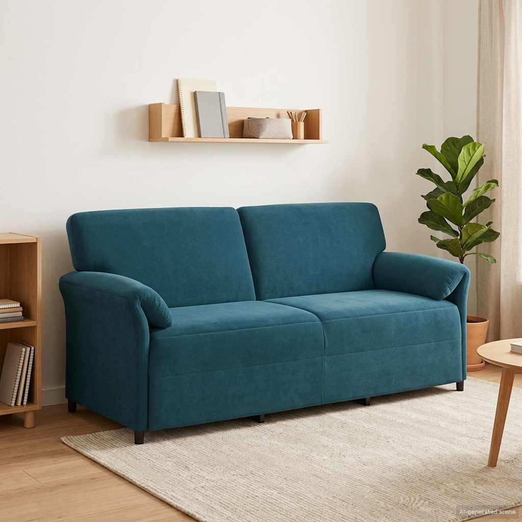 Sofá de 2 Plazas Amarillo 138 x 83 x 95 cm Terciopelo