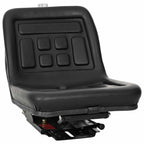 Asiento de tractor con suspensión Negro 39,5 x 52 x 43 cm