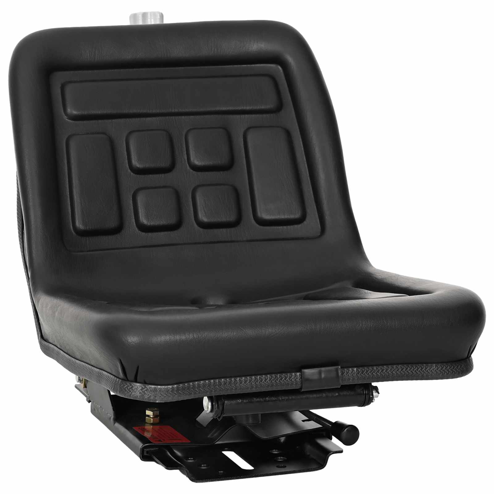 Asiento de tractor con suspensión Negro 39,5 x 52 x 43 cm