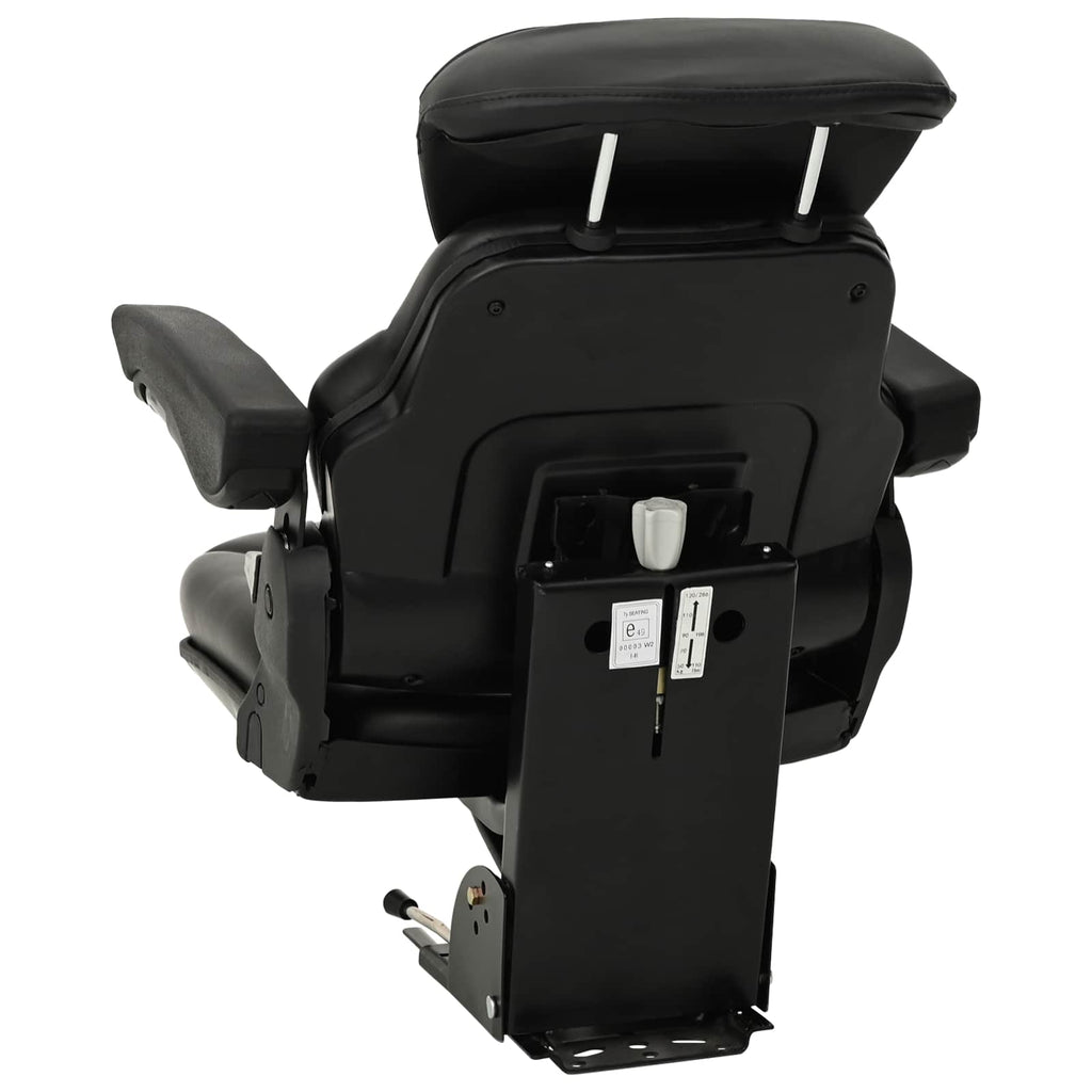 Asiento de tractor con suspensión Negro 60 x 58 x 72 cm