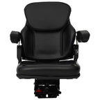 Asiento de tractor con suspensión Negro 60 x 58 x 72 cm