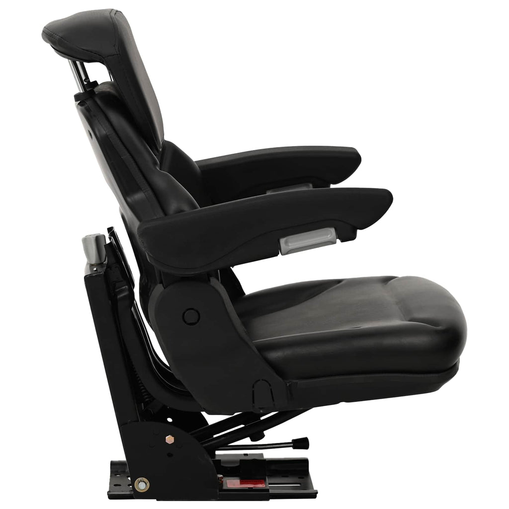 Asiento de tractor con suspensión Negro 60 x 58 x 72 cm