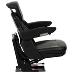 Asiento de tractor con suspensión Negro 60 x 58 x 72 cm