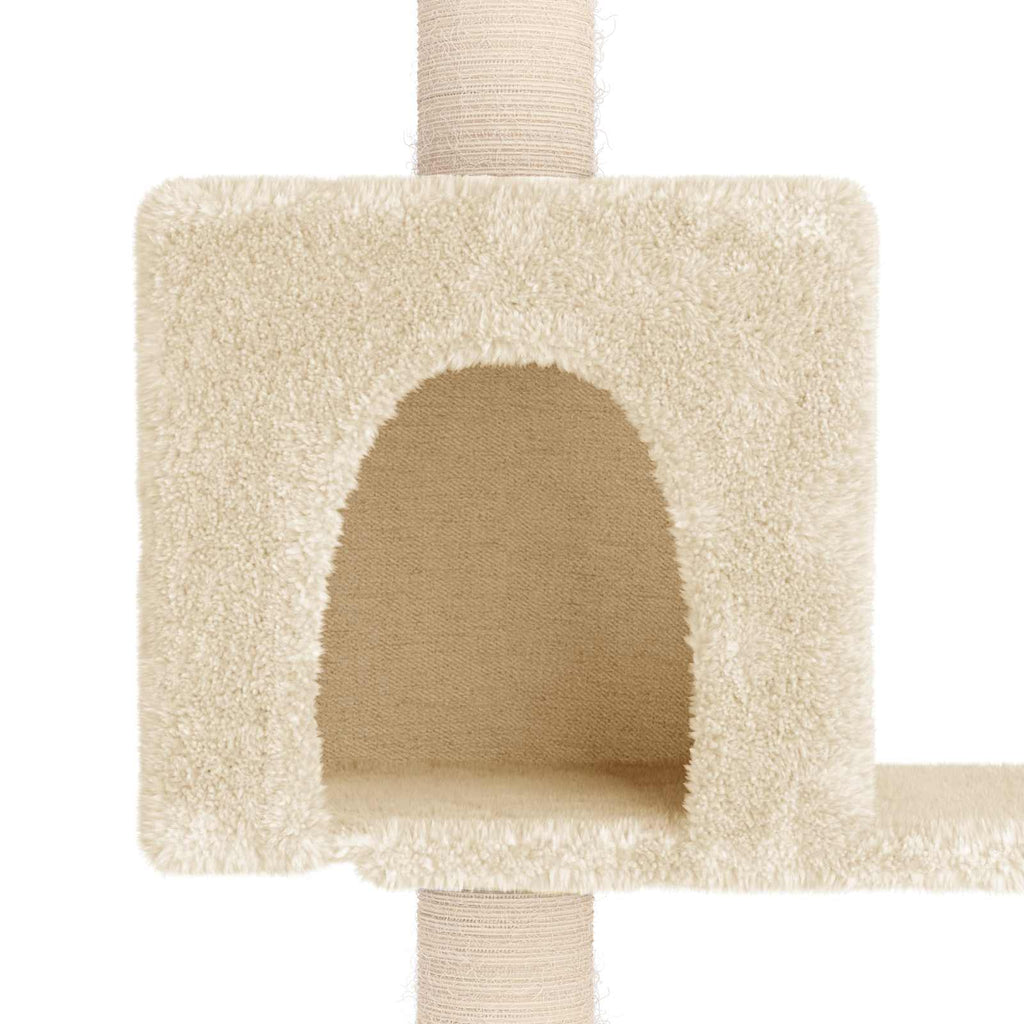 Árbol para gatos con postes de sisal Crema 177,5 cm
