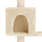 Árbol para gatos con postes de sisal Crema 177,5 cm