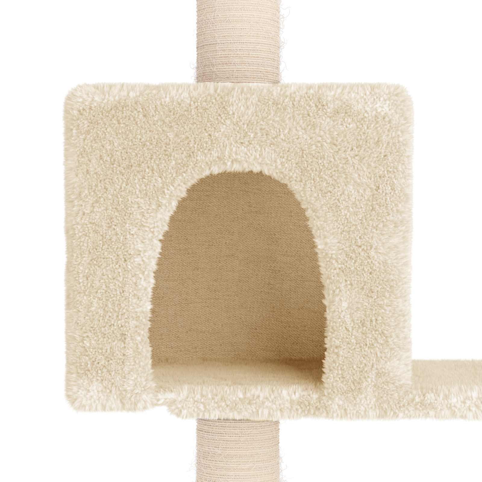 Árbol para gatos con postes de sisal Crema 177,5 cm