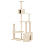 Árbol para gatos con postes de sisal Crema 177,5 cm