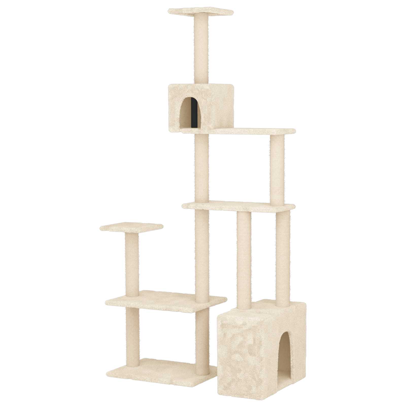 Árbol para gatos con postes de sisal Crema 177,5 cm