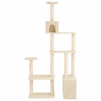Árbol para gatos con postes de sisal Crema 177,5 cm