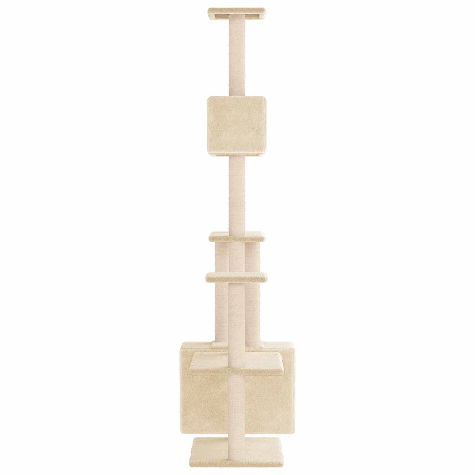Árbol para gatos con postes de sisal Crema 177,5 cm