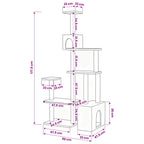 Árbol para gatos con postes de sisal Crema 177,5 cm