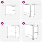 Mesa de comedor 2 pcs 140 x 80 x 77 cm Madera de ingeniería