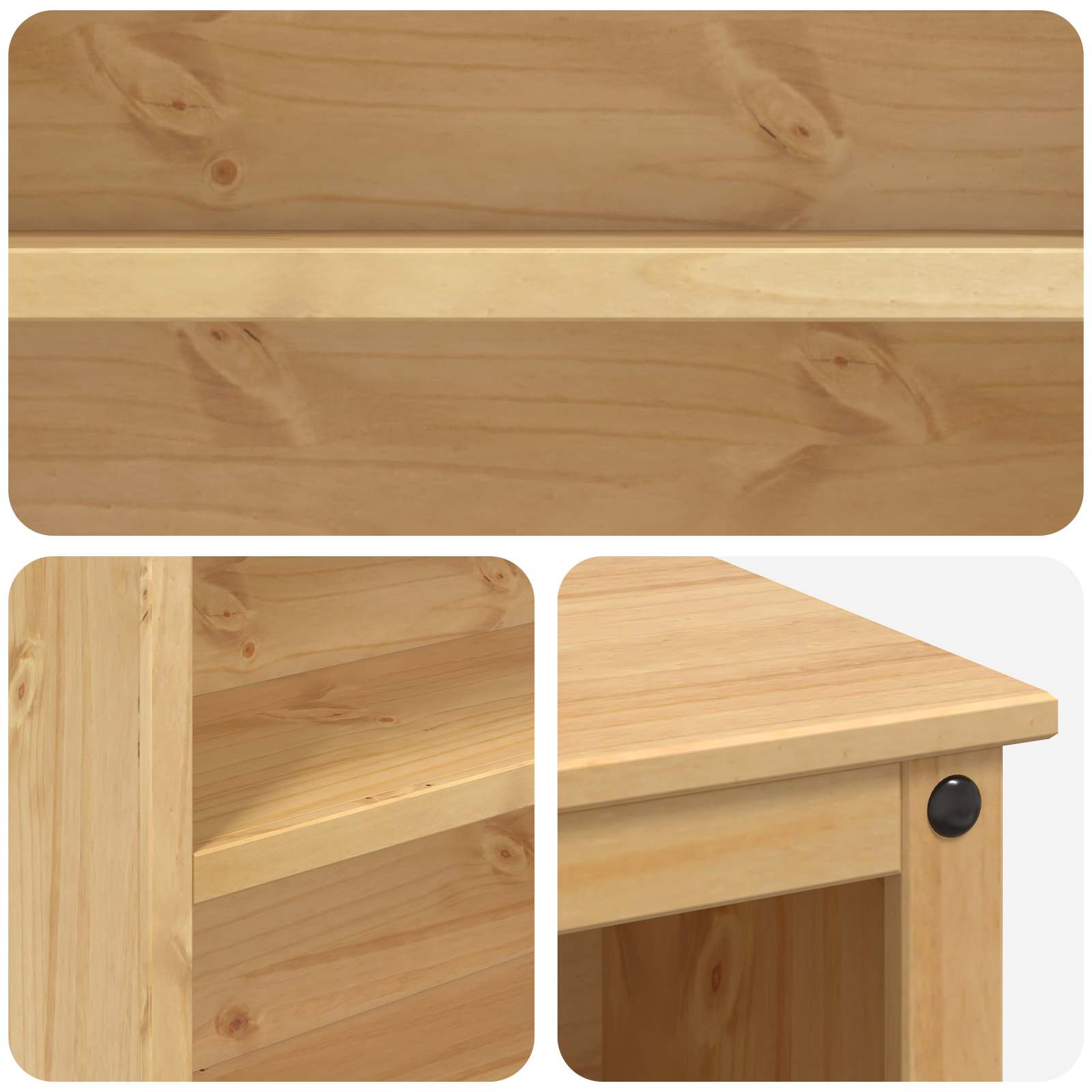 Carro de Cocina 2 pcs Cera de Miel 112 x 77 x 91,5 cm