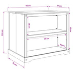 Carro de Cocina 2 pcs Cera de Miel 112 x 77 x 91,5 cm