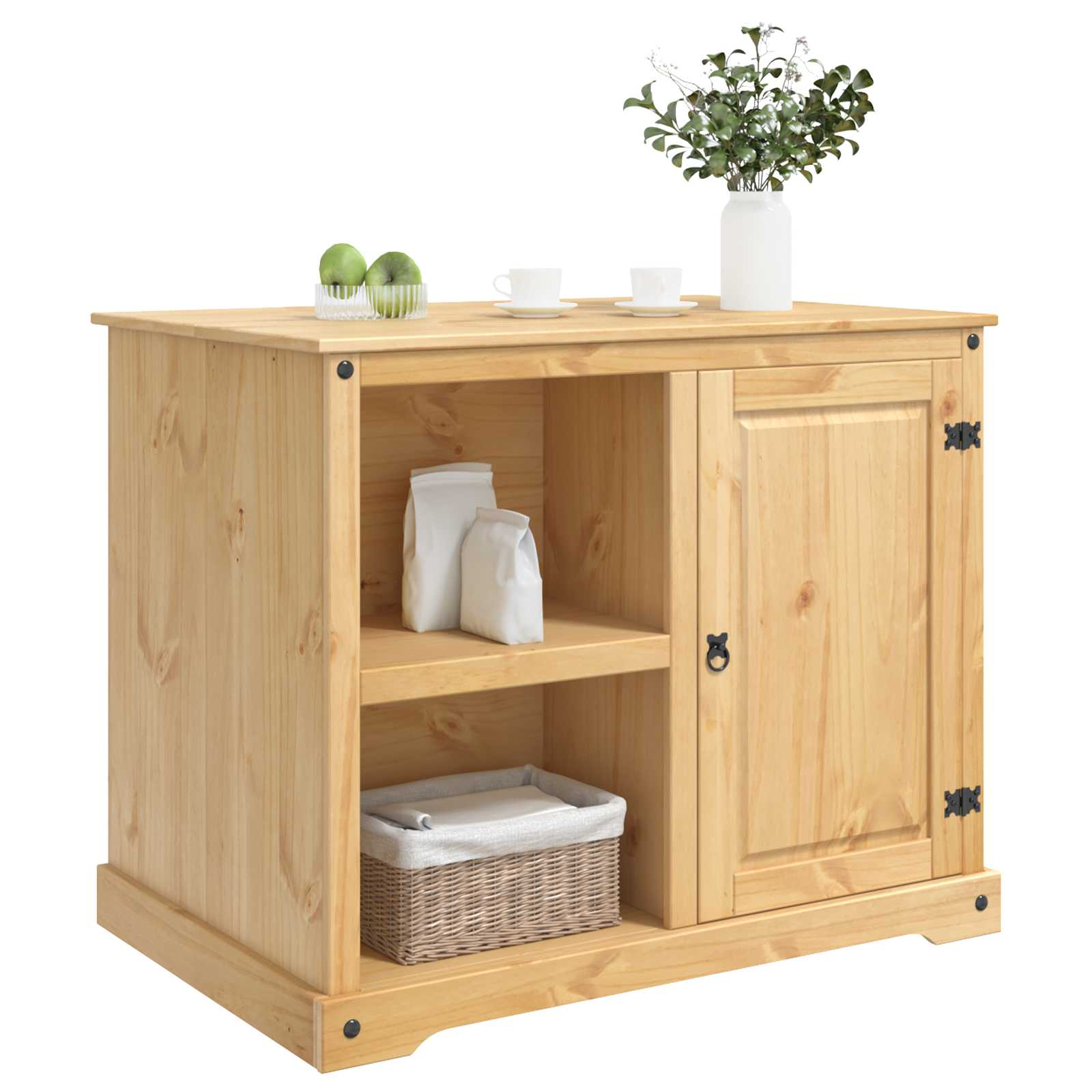 Carro de Cocina 2 pcs Cera de Miel 112 x 77 x 91,5 cm