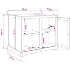 Carro de Cocina 2 pcs Cera de Miel 112 x 77 x 91,5 cm