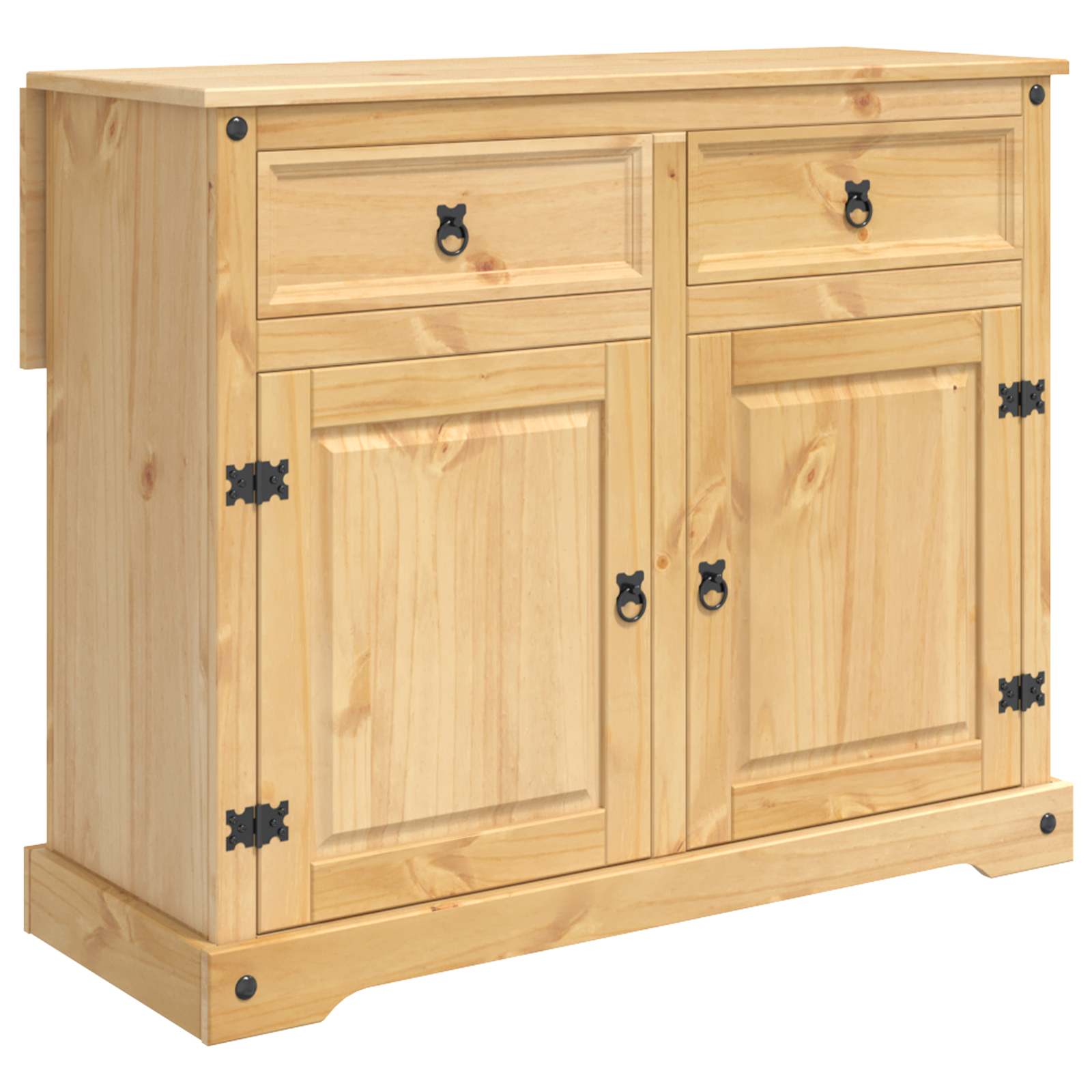 Carro de Cocina 2 pcs y Cera de Miel 112 x 70 x 91,5 cm