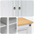 Carro de Cocina 2 pcs y Cera de Miel 112 x 70 x 91,5 cm
