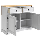 Carro de Cocina 2 pcs y Cera de Miel 112 x 70 x 91,5 cm
