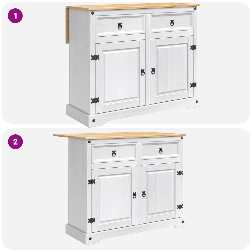 Carro de Cocina 2 pcs y Cera de Miel 112 x 70 x 91,5 cm