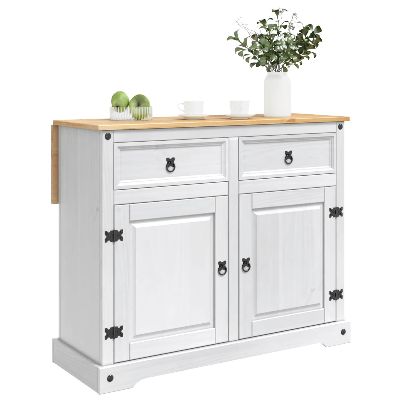 Carro de Cocina 2 pcs y Cera de Miel 112 x 70 x 91,5 cm