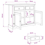 Carro de Cocina 2 pcs y Cera de Miel 112 x 70 x 91,5 cm