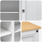 Carro de Cocina 2 pcs y Cera de Miel 112 x 70 x 91,5 cm