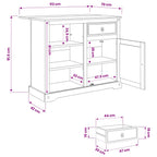 Carro de Cocina 2 pcs y Cera de Miel 112 x 70 x 91,5 cm