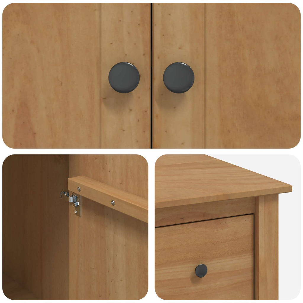 Carro de Cocina PANAMA 2 pcs Cera de Miel 112 x 77 x 90 cm