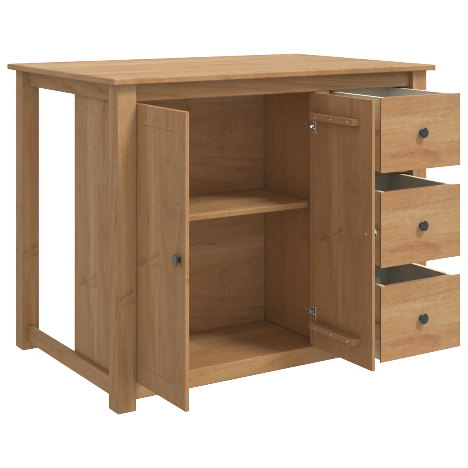 Carro de Cocina PANAMA 2 pcs Cera de Miel 112 x 77 x 90 cm