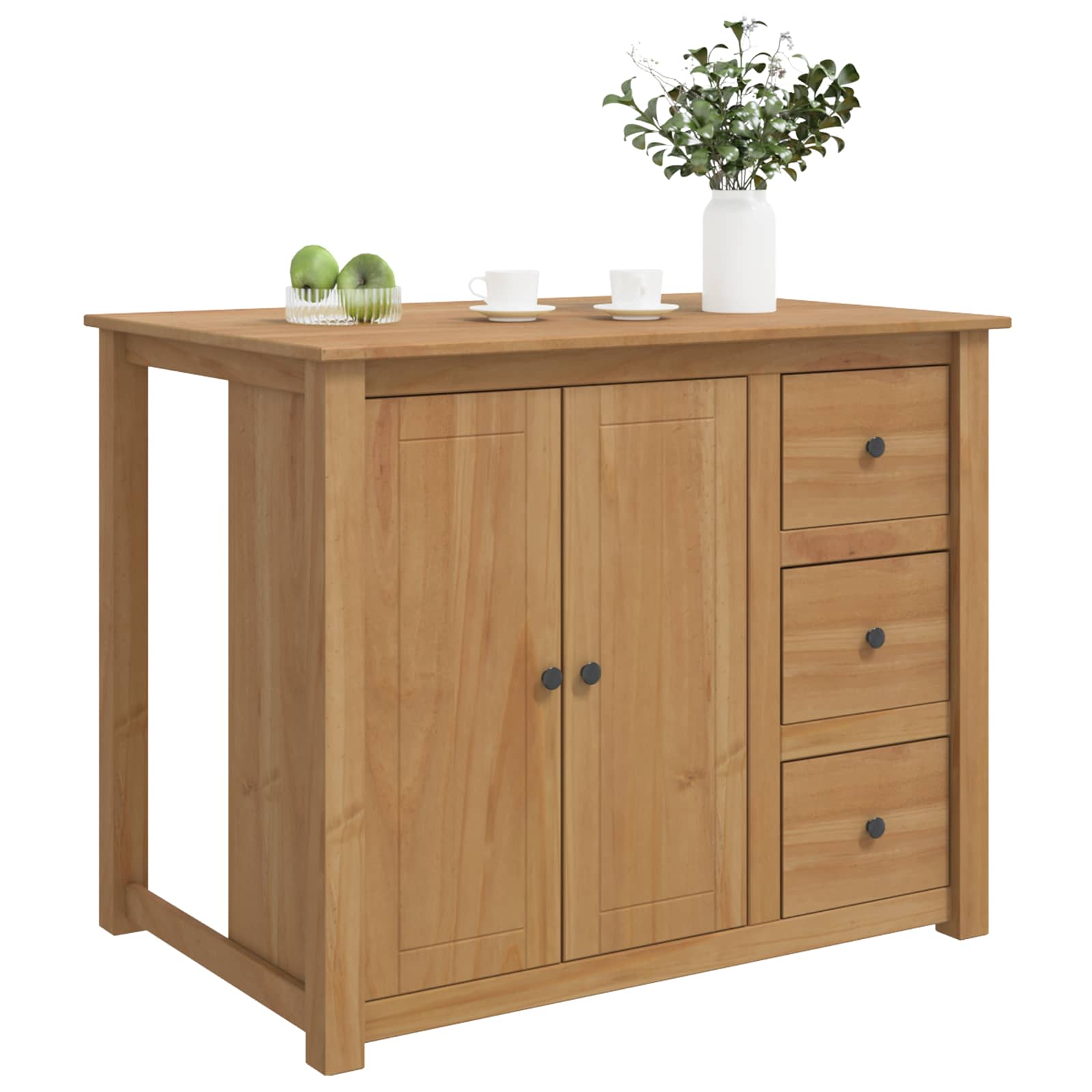Carro de Cocina PANAMA 2 pcs Cera de Miel 112 x 77 x 90 cm